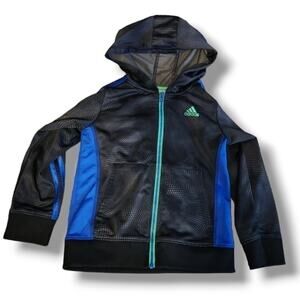 Adidas Boys Fleece Lined Zip Hoodie Size 4